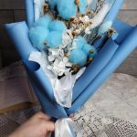 Букет из сухоцветов с хлопком